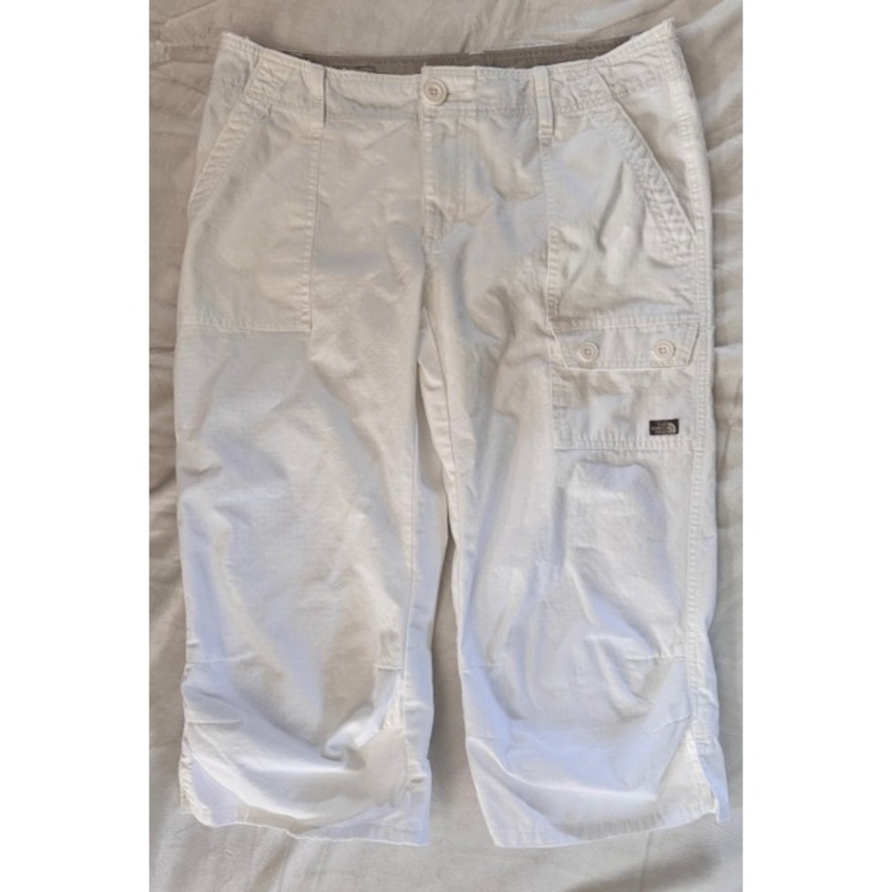 The North Face A5 Series Womens White Ripstop Cargo Capri Pants Size 10
